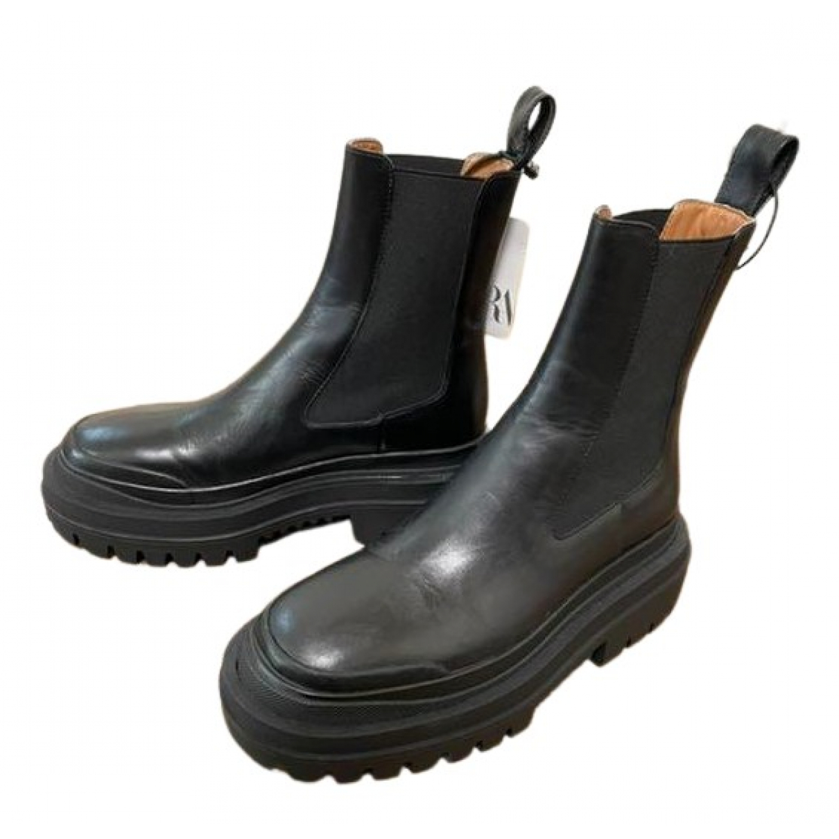 zara black biker boots